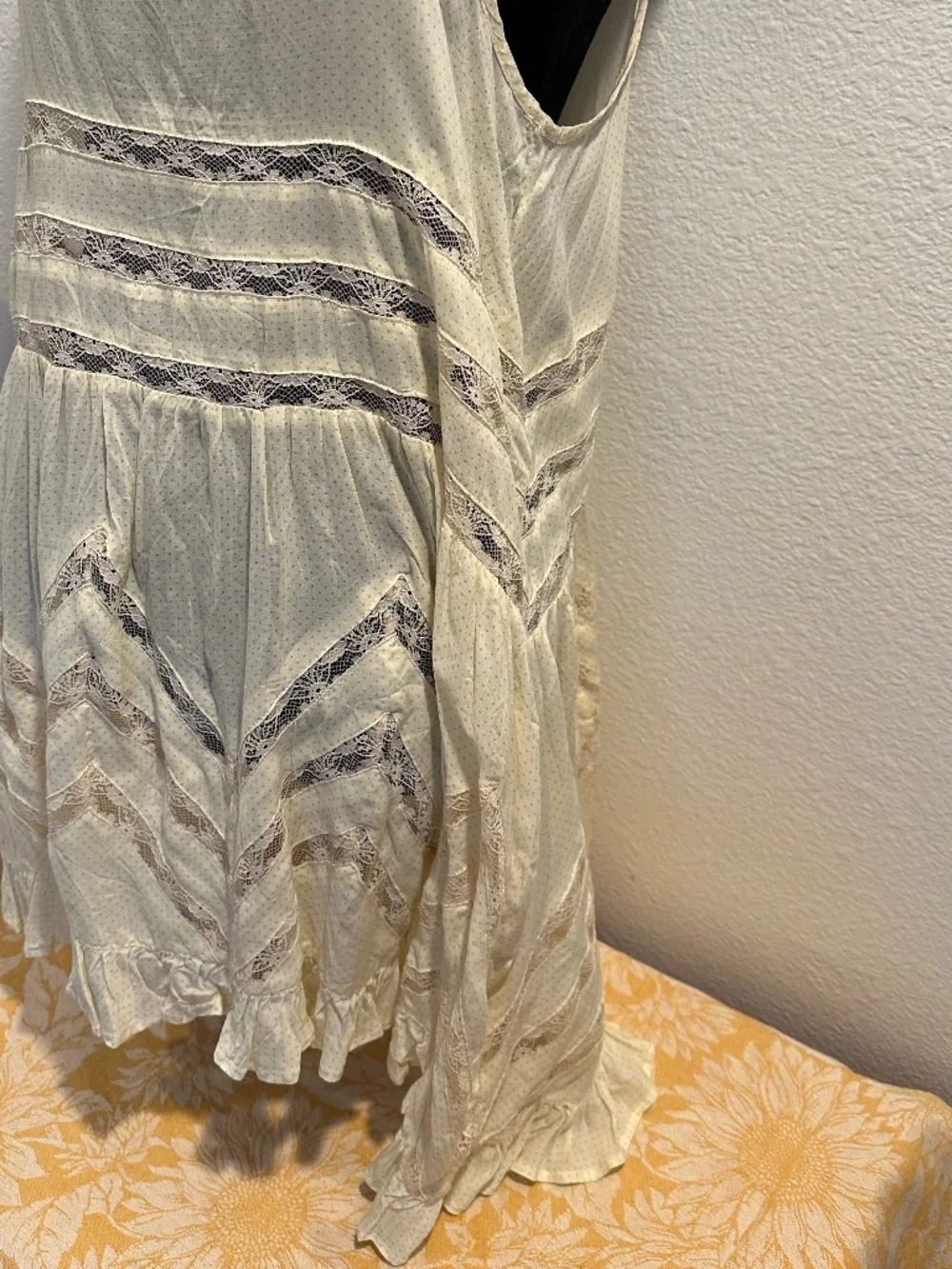 Free People Voile and Lace Polka DotTrapeze Mini. Size medium